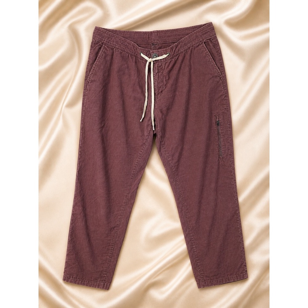Vuori Pants Large Drawstring Casual Athleisure Comfort  Brown Pants